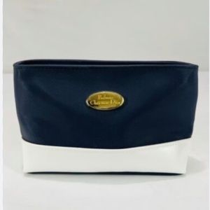 NWT Christian Dior Parfums Makeup/Cosmetic Bag Blue & White